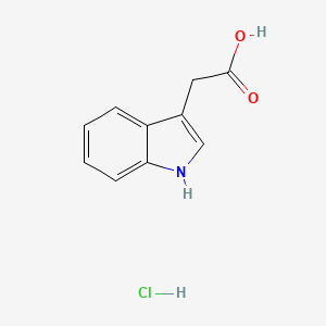 molecular formula C10H10ClNO2 B8281940 2-(1H-indol-3-yl)acetic acid hydrochloride 