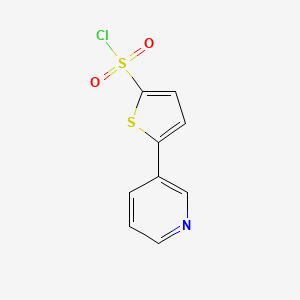 molecular formula C9H6ClNO2S2 B8281993 5-Pyridin-3-yl-thiophene-2-sulfonyl chloride 