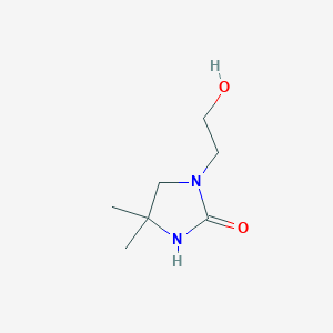 molecular formula C7H14N2O2 B8282030 1-(2-Hydroxyethyl)-4,4-dimethylimidazolidin-2-one 