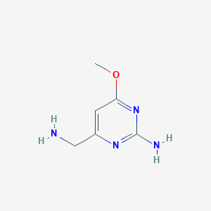 molecular formula C6H10N4O B8282042 4-(Aminomethyl)-6-methoxypyrimidin-2-amine CAS No. 1108723-90-5
