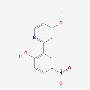 molecular formula C12H10N2O4 B8282051 2-(2-Hydroxy-5-nitrophenyl)-4-methoxy pyridine 