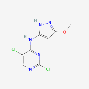 molecular formula C8H7Cl2N5O B8282058 2,5-dichloro-N-(5-methoxy-1H-pyrazol-3-yl)pyrimidin-4-amine 
