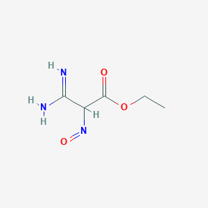 molecular formula C5H9N3O3 B8282129 Carbamimidoyl-nitroso-acetic acid ethyl ester 