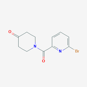molecular formula C11H11BrN2O2 B8282168 1-(6-Bromopicolinoyl)piperidin-4-one 