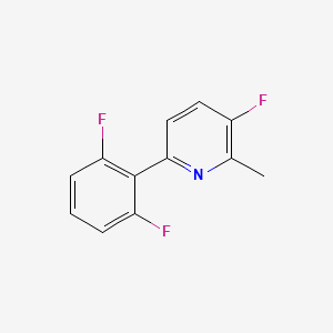 molecular formula C12H8F3N B8282214 6-(2,6-Difluorophenyl)-3-fluoro-2-methylpyridine 