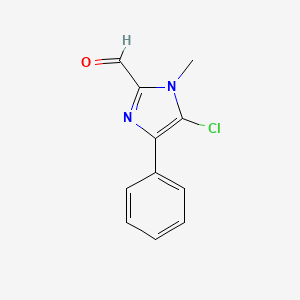 molecular formula C11H9ClN2O B8282221 5-chloro-1-methyl-4-phenyl-1H-imidazole-2-carbaldehyde 