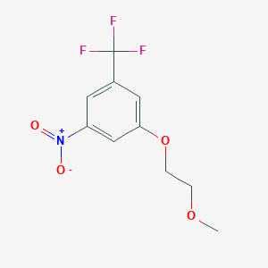 molecular formula C10H10F3NO4 B8282223 1-(2-Methoxyethoxy)-3-nitro-5-(trifluoromethyl)benzene CAS No. 880882-08-6
