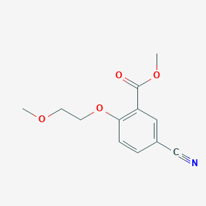 molecular formula C12H13NO4 B8282244 Methyl 5-cyano-2-(2-methoxyethoxy)benzoate 