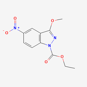ethyl 3-methoxy-5-nitro-1H-indazol-1-carboxylate
