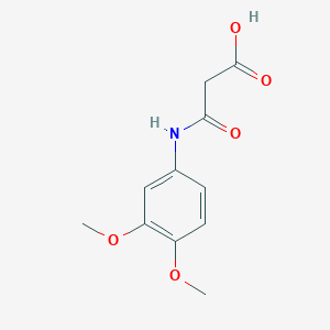 molecular formula C11H13NO5 B8282332 3-(3,4-Dimethoxyphenylamino)-3-oxopropanoic acid 