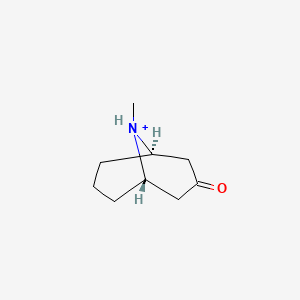 molecular formula C9H16NO+ B8282379 (1S,5R)-9-methyl-9-azoniabicyclo[3.3.1]nonan-3-one 