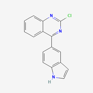 molecular formula C16H10ClN3 B8282387 2-chloro-4-(1H-indol-5-yl)quinazoline 