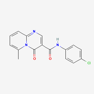 B8282424 4H-Pyrido(1,2-a)pyrimidine-3-carboxamide, N-(4-chlorophenyl)-6-methyl-4-oxo- CAS No. 125055-67-6