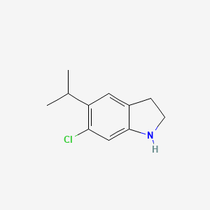 molecular formula C11H14ClN B8282468 6-Chloro-5-isopropylindoline 