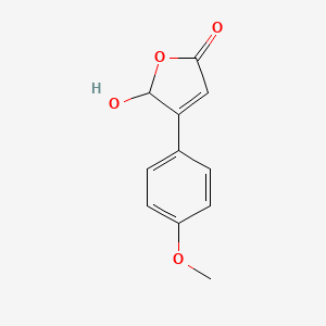 molecular formula C11H10O4 B8282477 5-Hydroxy-4-(4-methoxy-phenyl)-5H-furan-2-one 