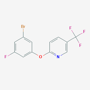 molecular formula C12H6BrF4NO B8282488 2-(3-Bromo-5-fluorophenoxy)-5-(trifluoromethyl)pyridine 