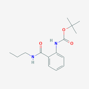 molecular formula C15H22N2O3 B8282529 (2-Propylcarbamoyl-phenyl)-carbamic acid tert-butyl ester 