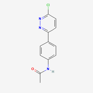 molecular formula C12H10ClN3O B8282563 3-Chloro-6-(4-acetylaminophenyl)pyridazine 