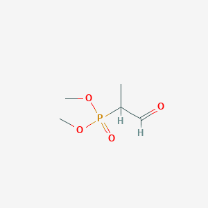 molecular formula C5H11O4P B8282578 Phosphonic acid, (1-methyl-2-oxoethyl)-, dimethyl ester CAS No. 67445-34-5