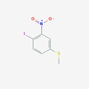 molecular formula C7H6INO2S B8282583 4-Iodo-3-nitrothioanisole 