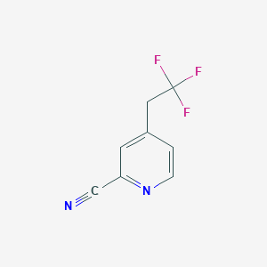 molecular formula C8H5F3N2 B8282656 2-Pyridinecarbonitrile, 4-(2,2,2-trifluoroethyl)- 