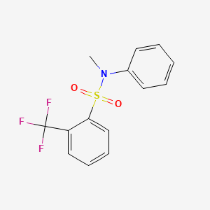 molecular formula C14H12F3NO2S B8282675 2-trifluoromethyl-N-methylbenzene-sulfonanilide 