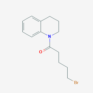 molecular formula C14H18BrNO B8282686 1-(5-Bromopentanoyl)-1,2,3,4-tetrahydroquinoline 