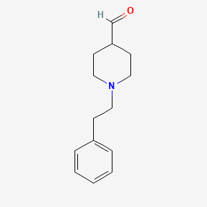 molecular formula C14H19NO B8282701 1-(2-Phenylethyl)-4-piperidinecarboxaldehyde 
