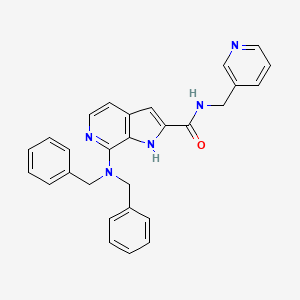 7-(dibenzylamino)-N-(3-pyridinylmethyl)-1H-pyrrolo[2,3-c]pyridine-2-carboxamide