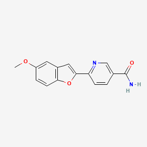 molecular formula C15H12N2O3 B8282720 6-(5-Methoxy-benzofuran-2-yl)-nicotinamide 
