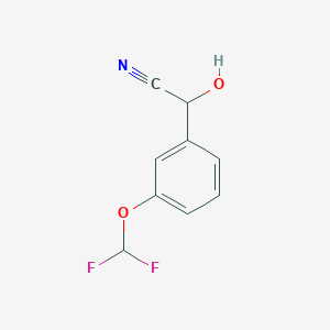 molecular formula C9H7F2NO2 B8282749 2-(3-Difluoromethoxyphenyl)-2-hydroxyacetonitrile 