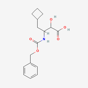 molecular formula C16H21NO5 B8282753 3-(Benzyloxycarbonylamino)-4-cyclobutyl-2-hydroxybutanoic acid 