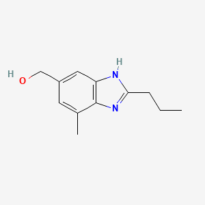 molecular formula C12H16N2O B8282762 (7-Methyl-2-propyl-3H-benzoimidazol-5-yl)methanol 