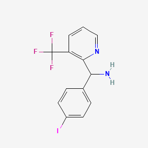 molecular formula C13H10F3IN2 B8282785 (4-Iodophenyl)(3-(trifluoromethyl)-pyridin-2-yl)methanamine 
