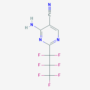 4-Amino-2-heptafluoropropylpyrimidine-5-carbonitrile