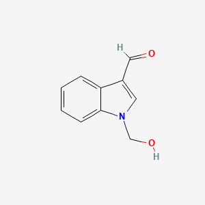 molecular formula C10H9NO2 B8282824 3-formyl-1H-indole-1-ylmethanol 