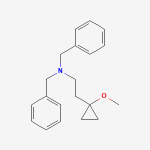 molecular formula C20H25NO B8282847 N,N-dibenzyl-2-(1-methoxycyclopropyl)ethanamine 