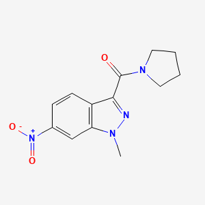 molecular formula C13H14N4O3 B8282849 (1-methyl-6-nitro-1H-indazol-3-yl)-pyrrolidin-1-yl-methanone 