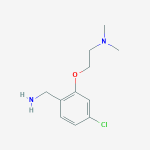molecular formula C11H17ClN2O B8282859 [2-(2-Aminomethyl-5-chloro-phenoxy)-ethyl]-dimethyl-amine 