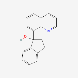 molecular formula C18H15NO B8282880 1-(8-Quinolyl)-indan-1-ol 