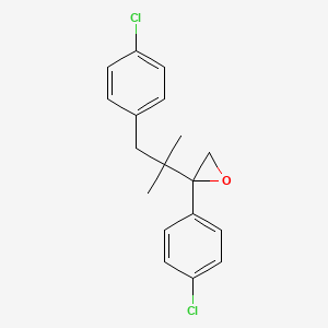 molecular formula C18H18Cl2O B8282886 2-(4-Chlorophenyl)-2-[1-(4-chlorophenyl)-2-methylpropan-2-yl]oxirane CAS No. 88283-68-5