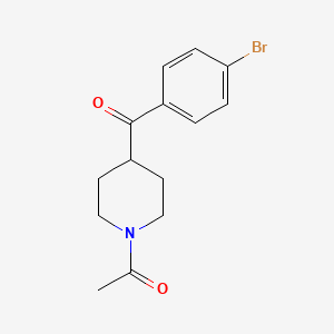 molecular formula C14H16BrNO2 B8282890 1-Acetyl-4-(4-bromobenzoyl)piperidine 