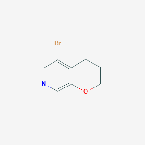 molecular formula C8H8BrNO B8282926 5-bromo-3,4-dihydro-2H-pyrano[2,3-c]pyridine 
