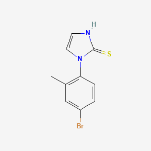 molecular formula C10H9BrN2S B8282948 1-(4-Bromo-2-methylphenyl)-2-mercaptoimidazole 