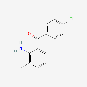 molecular formula C14H12ClNO B8282949 (2-Amino-3-methylphenyl)(4-chlorophenyl)methanone 