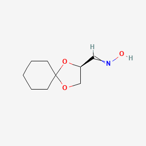 molecular formula C9H15NO3 B8282953 (S)-1,4-dioxaspiro[4.5]decane-2-carbaldehyde oxime 