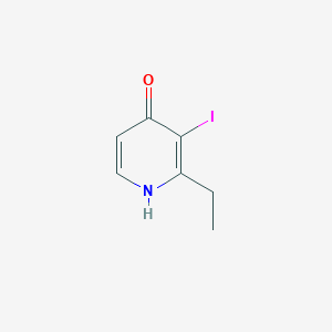 molecular formula C7H8INO B8282976 2-Ethyl-3-iodo-pyridin-4-ol 