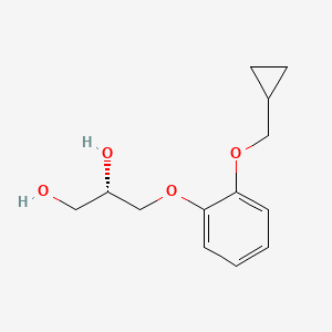 molecular formula C13H18O4 B8283001 (S)-3-[o-(cyclopropylmethoxy)phenoxy]-1,2-propanediol 