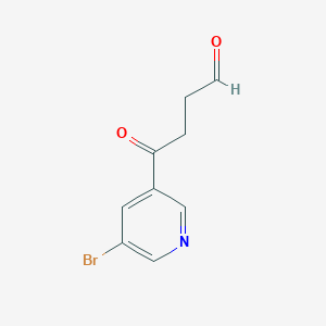 molecular formula C9H8BrNO2 B8283013 4-(5-Bromo-pyridin-3-yl)-4-oxo-butyraldehyde 