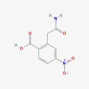 molecular formula C9H8N2O5 B8283145 2-Carboxy-5-nitrobenzeneacetamide 